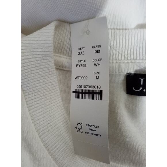 J Crew Womens Mariner Jersey Muscle Top Pullover Crew Neck White Size Medium - Picture 6 of 7